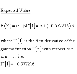 Statistical Distributions - Gumbel Distribution - Expected Value