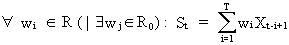 linear combination of stochastic variable