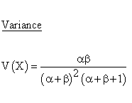 Statistical Distributions - Beta Distribution - Variance