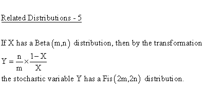 Statistical Distributions - Beta Distribution - Related Distributions 5 -Beta Distribution versus F-Distribution