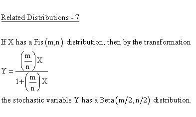 Statistical Distributions - Beta Distribution - Related Distributions 7 -Beta Distribution versus F-Distribution