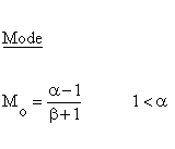 Continuous Distributions - Inverted Beta Distribution - Mode