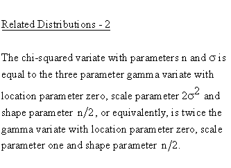 Statistical Distributions - Chi Square 2 Distribution - Related Distributions 2 - Chi Square 2-Parameter Distribution versus Gamma 3-Parameter Distribution