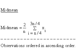 Descriptive Statistics - Descriptive Statistics - Central Tendency - Midmean