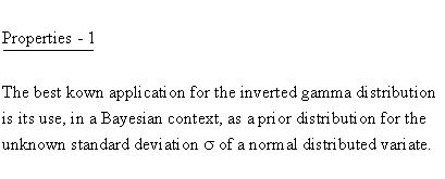 Statistical Distributions - Inverted Gamma Distribution - Properties 1 -Prior Distribution