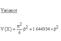 Statistical Distributions - Gumbel Distribution - Variance