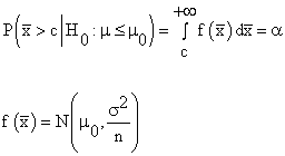 probability of rejecting the null hypothesis when it is true (= type I or alfa error)