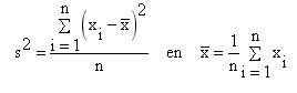 sample variance and mean