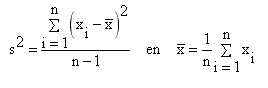 sample variance and mean