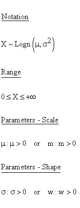 Statistical Distributions - Lognormal Distribution - Range