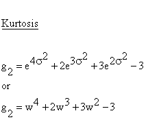Statistical Distributions - Lognormal Distribution - Kurtosis