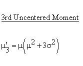 Statistical Distributions - Normal Distribution - Third Uncentered Moment