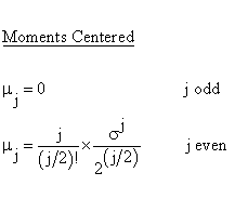 Statistical Distributions - Normal Distribution - Centered Descriptive Statistics - Moments