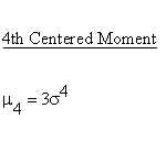 Statistical Distributions - Normal Distribution - Fourth Centered Moment