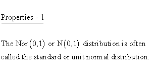 Statistical Distributions - Normal Distribution - Properties 1 - UnitNormal Distribution