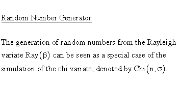 Statistical Distributions - Rayleigh Distribution - Random NumberGenerator