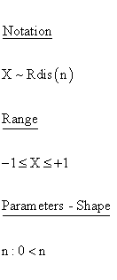 Statistical Distributions - r Distribution - Notation