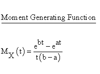 Statistical Distributions - Rectangular (Uniform) Distribution - MomentGenerating Function