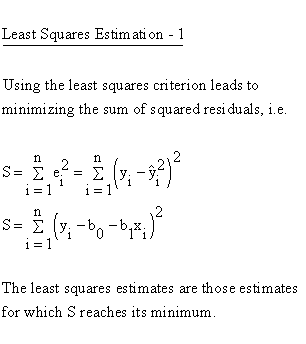 Descriptive Statistics - Simple Linear Regression - Least Squares Estimation - Least SquaresEstimation 1