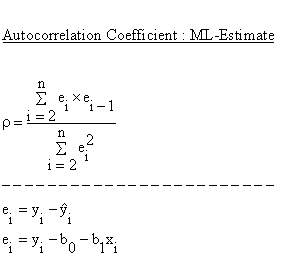 Descriptive Statistics - Simple Linear Regression - Autocorrelation - ML-Estimate