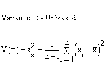 Descriptive Statistics - Variability - Variance - Unbiased