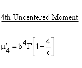 Statistical Distributions - Weibull Distribution - Fourth UncenteredMoment